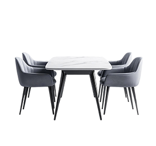 Marble dining table & chair set